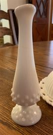 Fenton Milk Glass hobnail bud vase