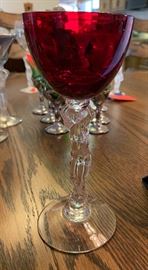 Ruby Red Cambridge Statuesque Cocktail Glass