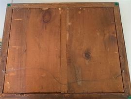 Antique Framed Etching Colored	