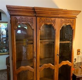 Walnut China Cabinet	76x42x17in	HxWxD