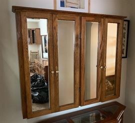 Oak Wall Mounted DVD/CD Cabinet (Buyer Removal)	41x50x8in	HxWxD