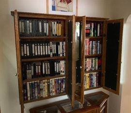 Oak Wall Mounted DVD/CD Cabinet (Buyer Removal)	41x50x8in	HxWxD