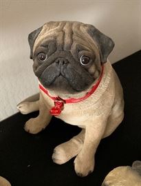 Sandicast Sitting Fawn Pug Life Size