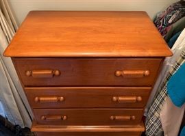 Vintage 2-Tier 5-Drawer Dresser	47x30x19.5in	HxWxD