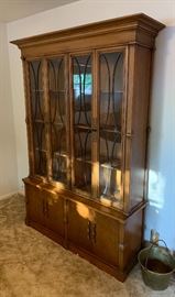 Walnut China Cabinet	74x55x18.5in	HxWxD