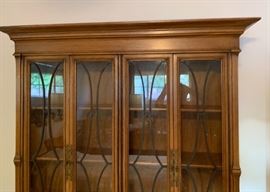 Walnut China Cabinet	74x55x18.5in	HxWxD