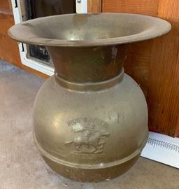 Pony Express Chewing Tobacco Brass Spittoon