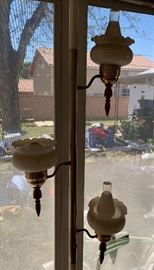 Fenton Hobnail Tension Pole Lamp