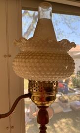 Fenton Hobnail Tension Pole Lamp