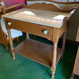 Wood/Marble Kitchen Stand	