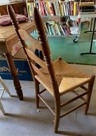 Antique Oak Table w/ 4 Chairs	
