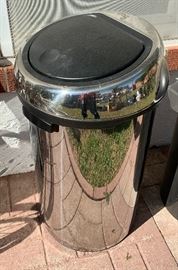 Chrome Garbage Can