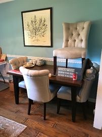 Dining room table with 4 upholstered chairs