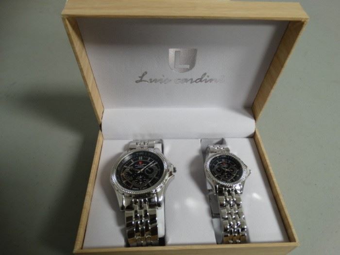 Luis Cardini His Hers watch set in box New MSRP ...