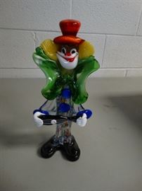Murano hand blown glass clown