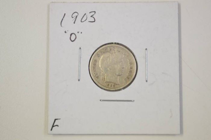 1903 O Barber Silver Dime