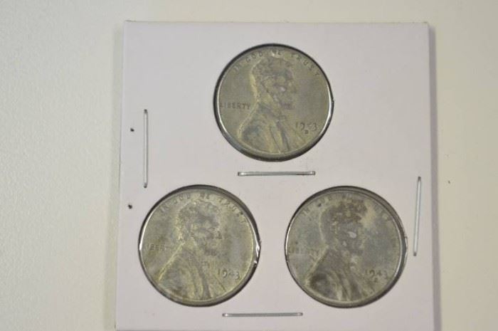 1943 Steel War Pennies PDS Mint Marks