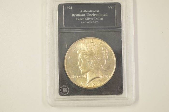 1924 Peace Silver Dollar Brilliant Uncirculated