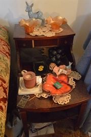 Contents on 2 stands Knick knacks trinkets