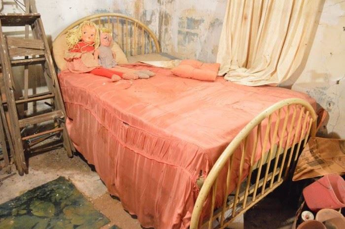 Old Iron Bed in basement must be carried up