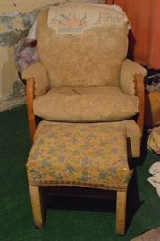 Vintage rocker with ottoman doesnt match needs ...