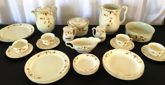 Hall Co. Dishes in Autumn Leaf Pattern