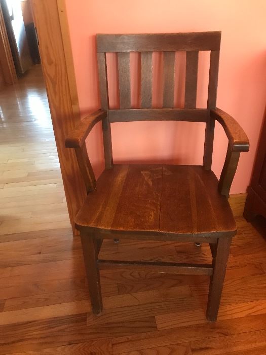 Antique wood side chair