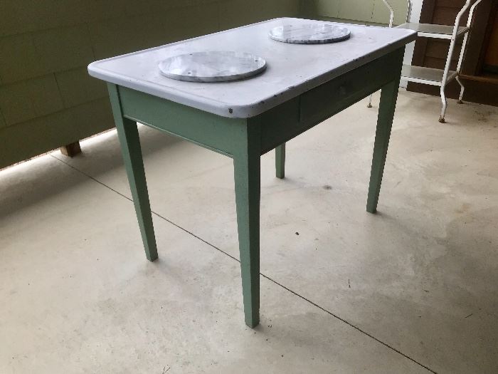 Vintage Kitchen table with storage drawers