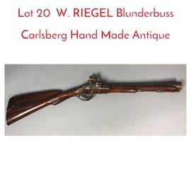 Lot 20 W. RIEGEL Blunderbuss Carlsberg Hand Made Antique