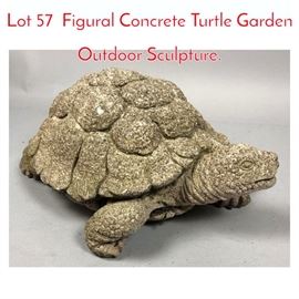 Lot 57 Figural Concrete Turtle Garden Outdoor Sculpture.