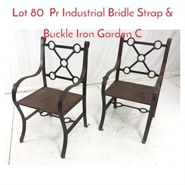 Lot 80 Pr Industrial Bridle Strap  Buckle Iron Garden C