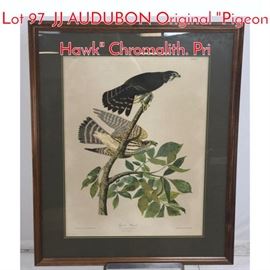 Lot 97 JJ AUDUBON Original 