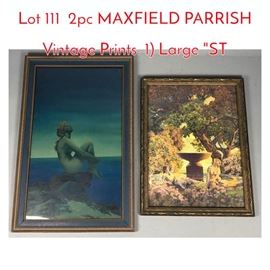 Lot 111 2pc MAXFIELD PARRISH Vintage Prints
