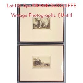 Lot 112 2pc FRANK SUTCLIFFE Vintage Photographs. 1Untitl
