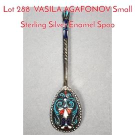 Lot 288 VASILA AGAFONOV Small Sterling Silver Enamel Spoo