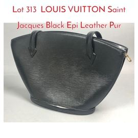 Lot 313 LOUIS VUITTON Saint Jacques Black Epi Leather Pur