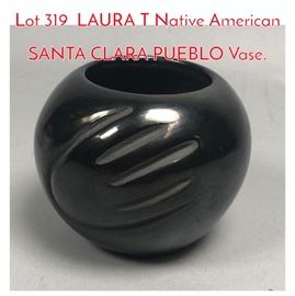 Lot 319 LAURA T Native American SANTA CLARA PUEBLO Vase. 
