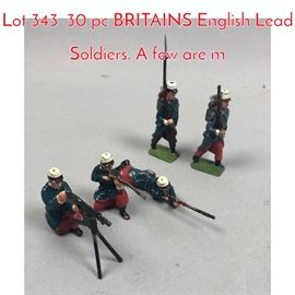 Lot 343 30 pc BRITAINS English Lead Soldiers. A few are m