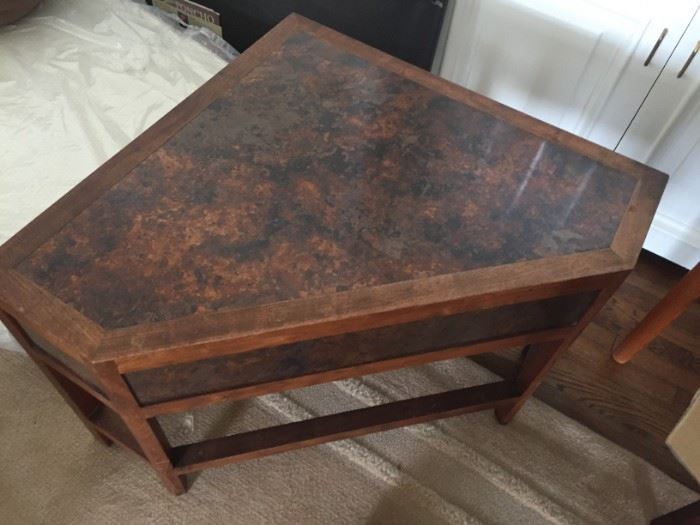 MCM Harry Lunstead acid etched copper coffee table $150