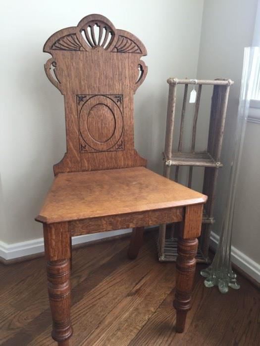 Antique oak chair (for large children or petite adults) $22