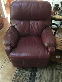 Leather wall hugger Recliner 