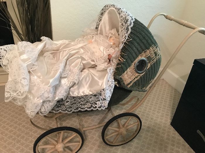 Antique Baby Carriage, excellent condition - Antique doll sold separately