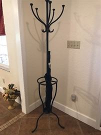 Awesome Wrought Iron coat rack, Umbrella stand! Super heavy and nice 