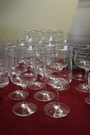 LENOX STEMWARE-SILVER TRIM/ETCHED