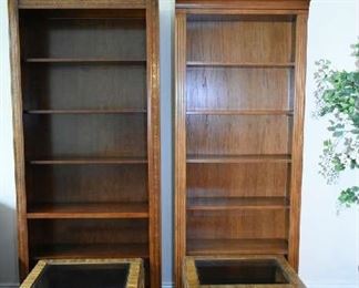 BOOKCASES, 2 END TABLES