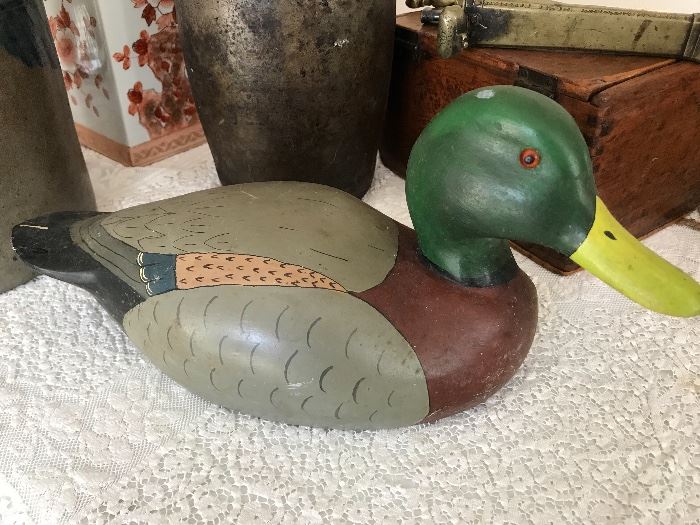 1980s handpainted duck decoy