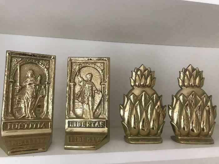 Brass bookends