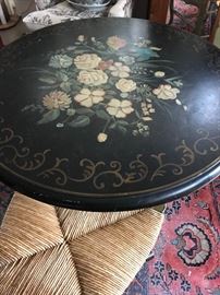 Floral tilt-top table
