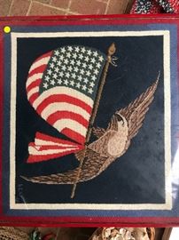 Needlepoint (under glass) table
