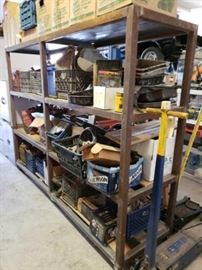 #93: Heavy Duty Large Metal Shelving Unit with Wheels (Automotive Parts are NOT Included)
Heavy Duty Large Metal Shelving Unit with Wheels (Automotive Parts are NOT Included)Measuring Approximately 76"T x 102"W x 28"D